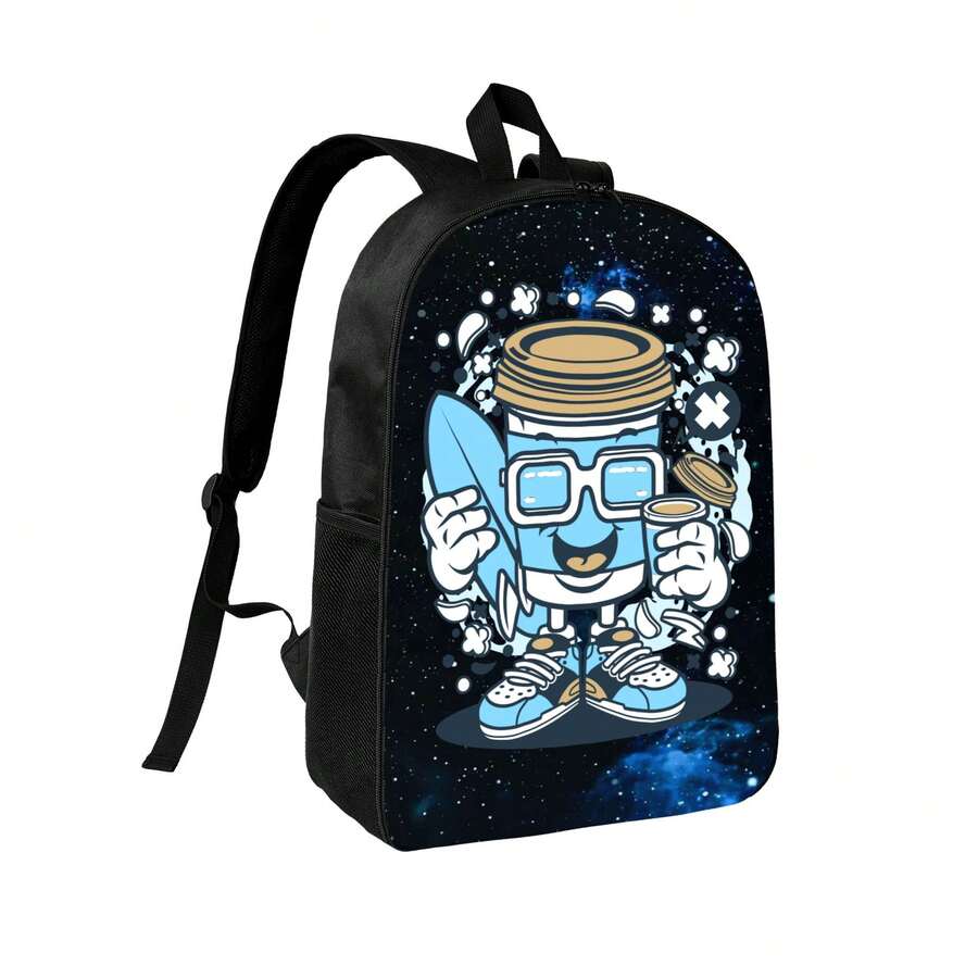 Interior Design Open Space - Funny Cartoon Coffee Cup Design Backpack