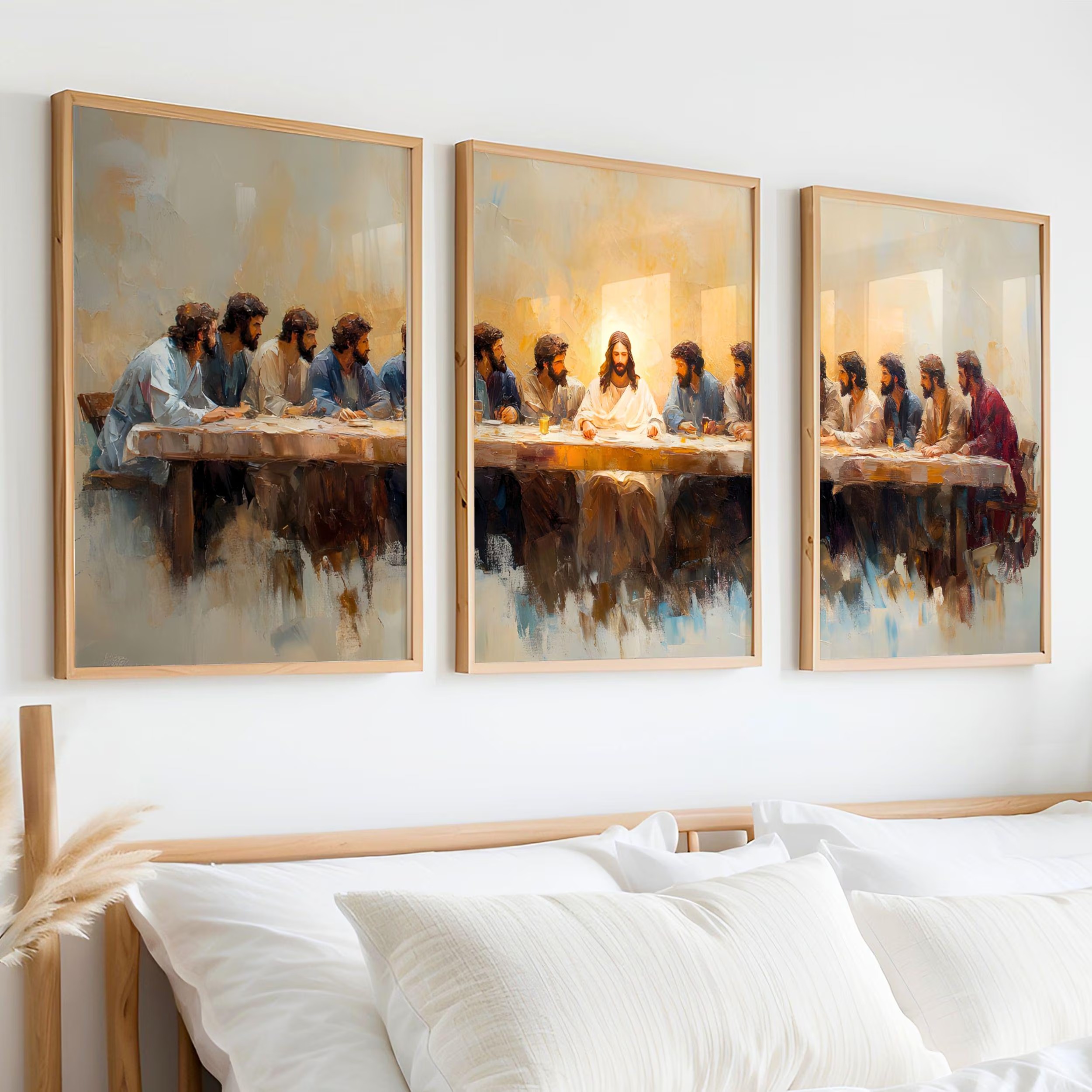 Abstract Canvas Set - 3pcs/set The Last Supper Wall Art