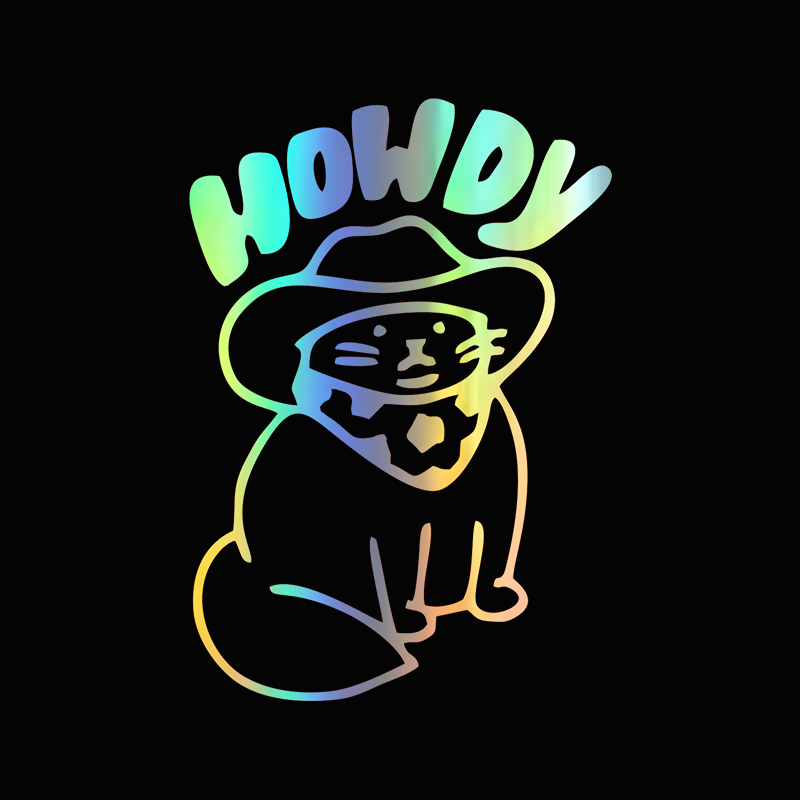Funny Car Decals Howdy Cat Des - Interior Design Journal recensie en prijs