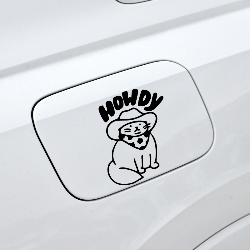 Funny Car Decals Howdy Cat Des - Interior Design Journal recensie en prijs