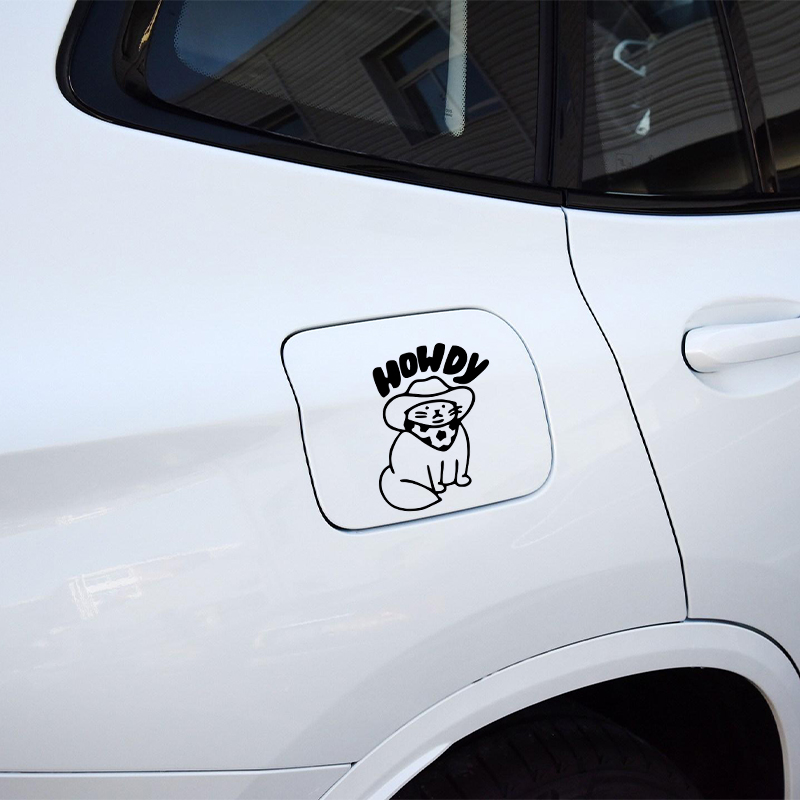Funny Car Decals Howdy Cat Des - Interior Design Journal recensie en prijs