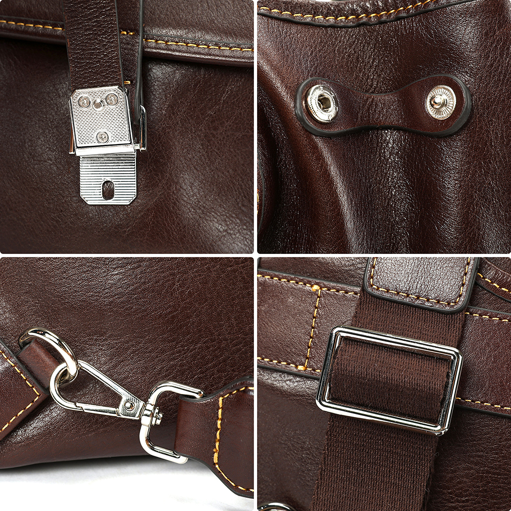WESTAL 100% Leather Laptop Bag - Interior Design Documentation recensie en prijs
