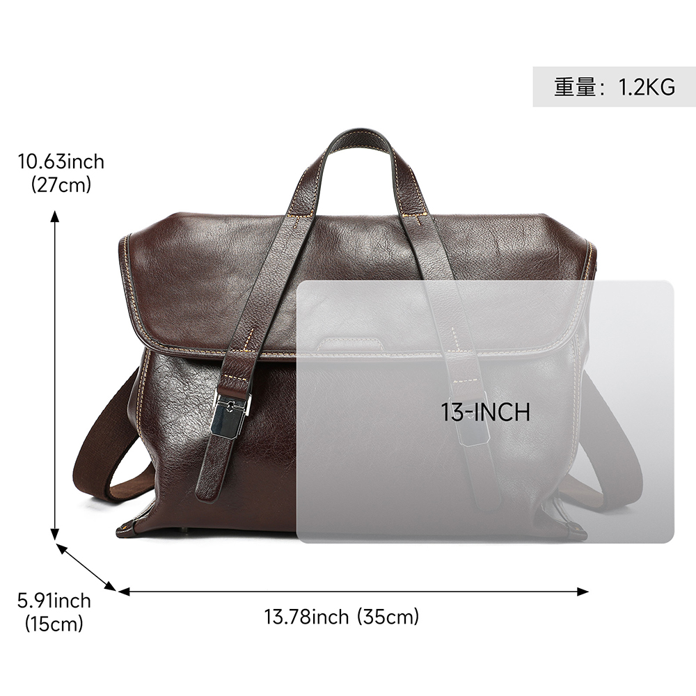 WESTAL 100% Leather Laptop Bag - Interior Design Documentation recensie en prijs
