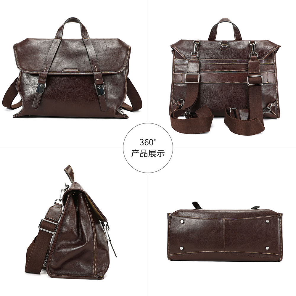 WESTAL 100% Leather Laptop Bag - Interior Design Documentation recensie en prijs
