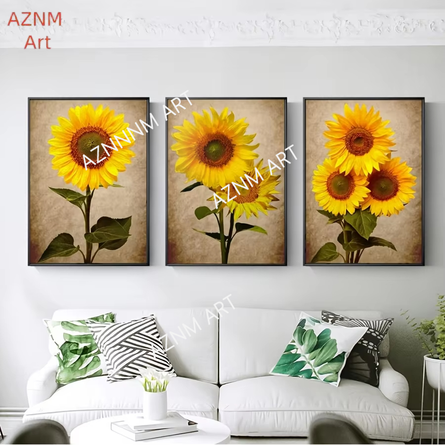 1/3PCS Deco Sunflower Canvas W - Abstract Canvas Set recensie en prijs