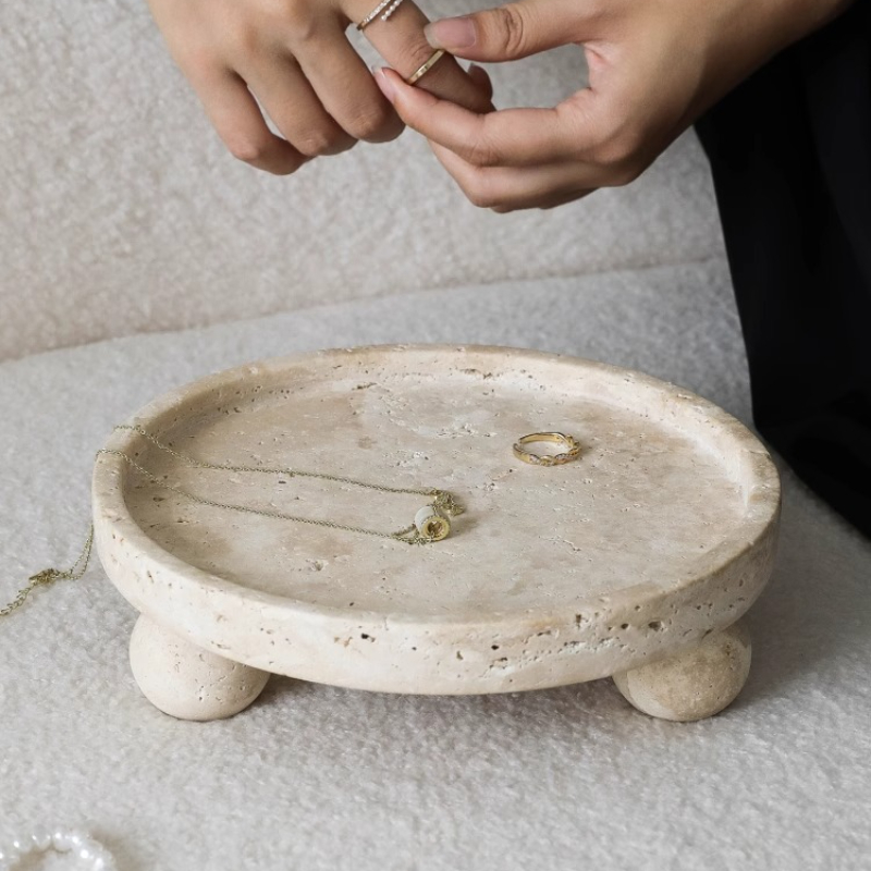 Retro Natural Marble Tray Deco - Travertine Tray Oval recensie en prijs
