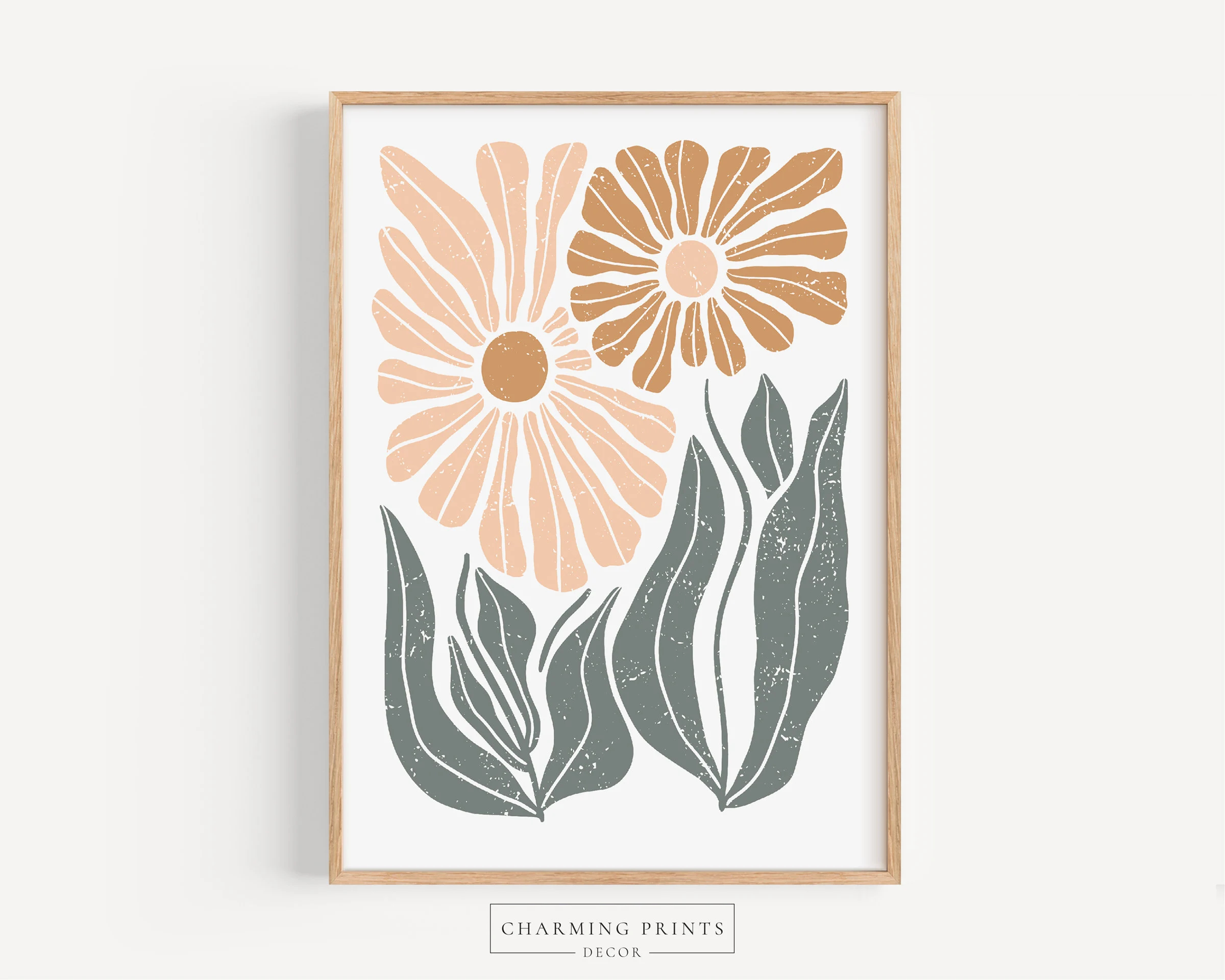 Boho Abstract Floral Canvas Wa - Abstract Canvas Set recensie en prijs
