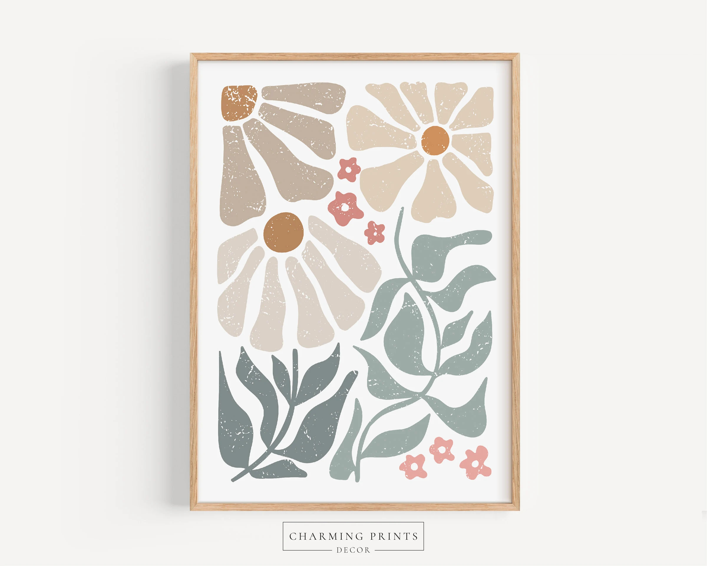 Boho Abstract Floral Canvas Wa - Abstract Canvas Set recensie en prijs