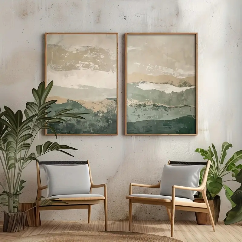 2pcs/set Wabi Sabi Abstract Ge - Abstract Canvas Set recensie en prijs