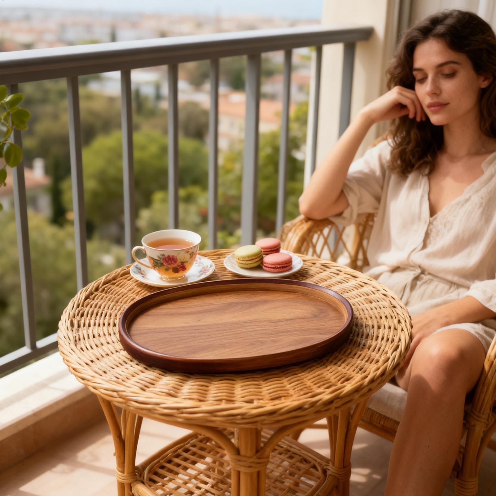 Wooden Serving Tray Oval Rusti - Travertine Tray Oval recensie en prijs