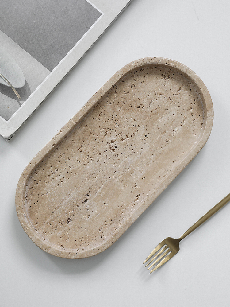 Minimalism Marble Tray for Per - Travertine Tray Oval recensie en prijs