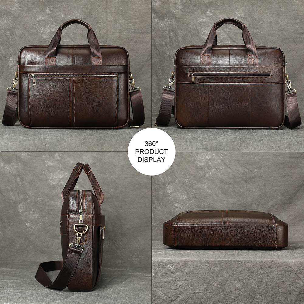 WESTAL 100% Leather Laptop Bag - Interior Design Documentation recensie en prijs