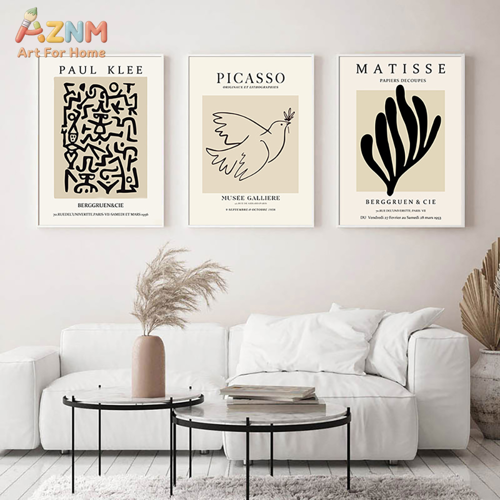 3PCS Matisse Picasso Paul Klee - Abstract Canvas Set recensie en prijs