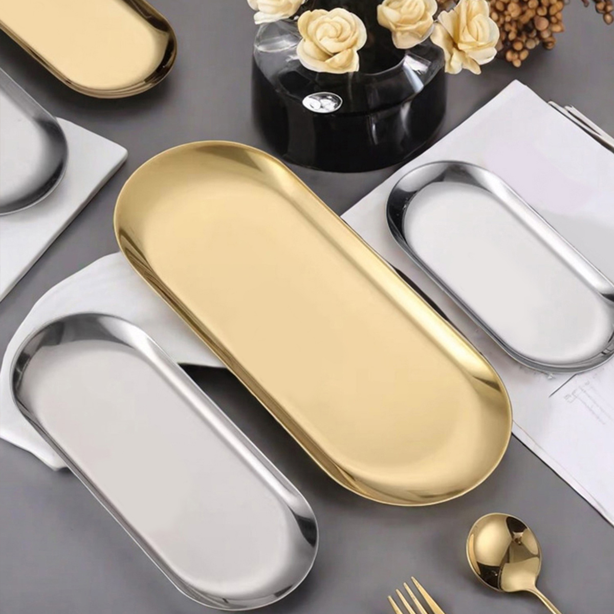 WORTHBUY Nordic Style Oval Ser - Travertine Tray Oval recensie en prijs