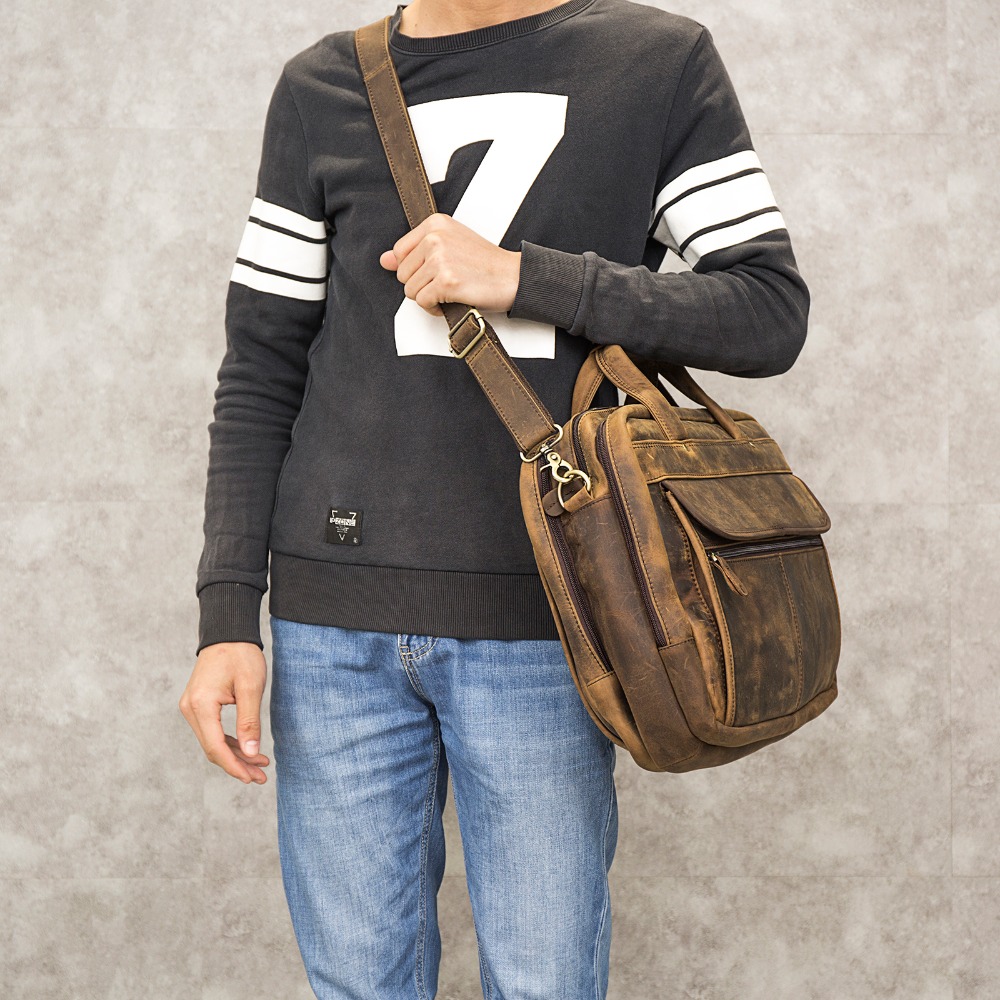 Men Genuine Leather Retro Gray - Interior Design Documentation recensie en prijs