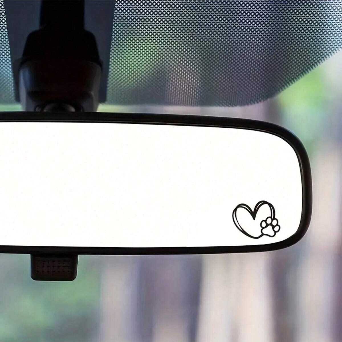 2pcs Heart Paw Print Rearview  - Interior Design Journal recensie en prijs