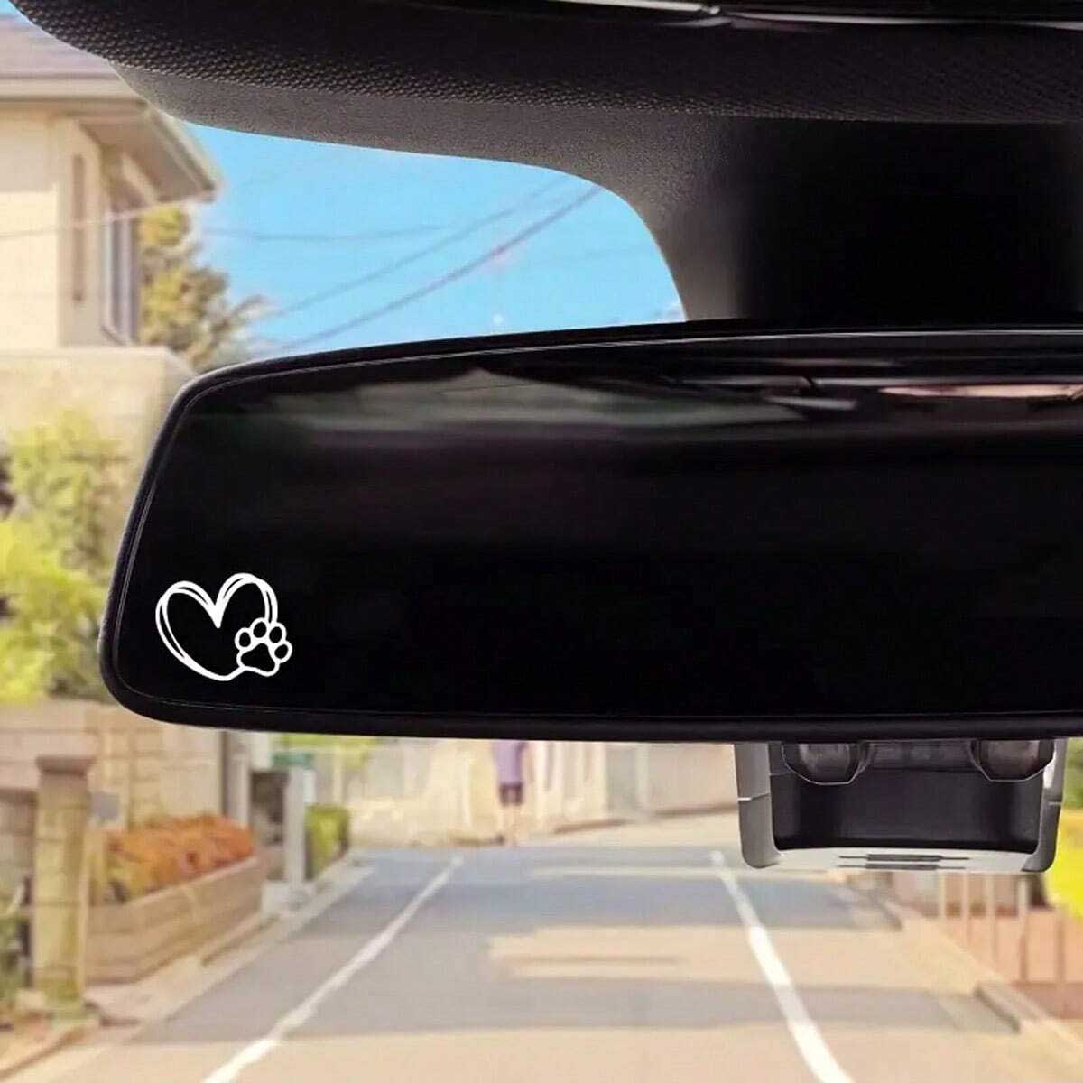 2pcs Heart Paw Print Rearview  - Interior Design Journal recensie en prijs