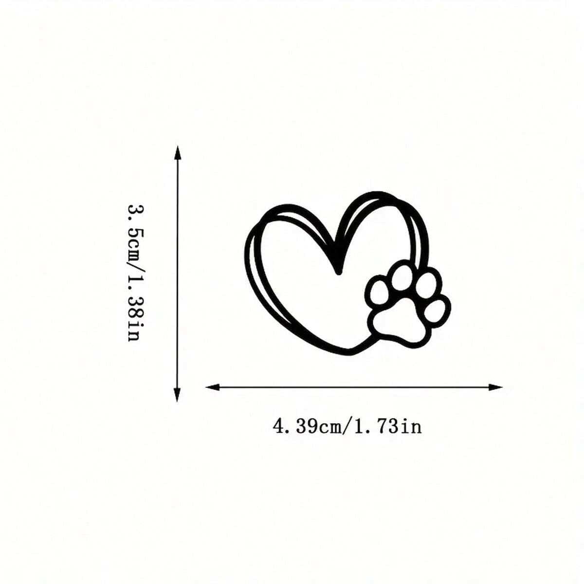 2pcs Heart Paw Print Rearview  - Interior Design Journal recensie en prijs