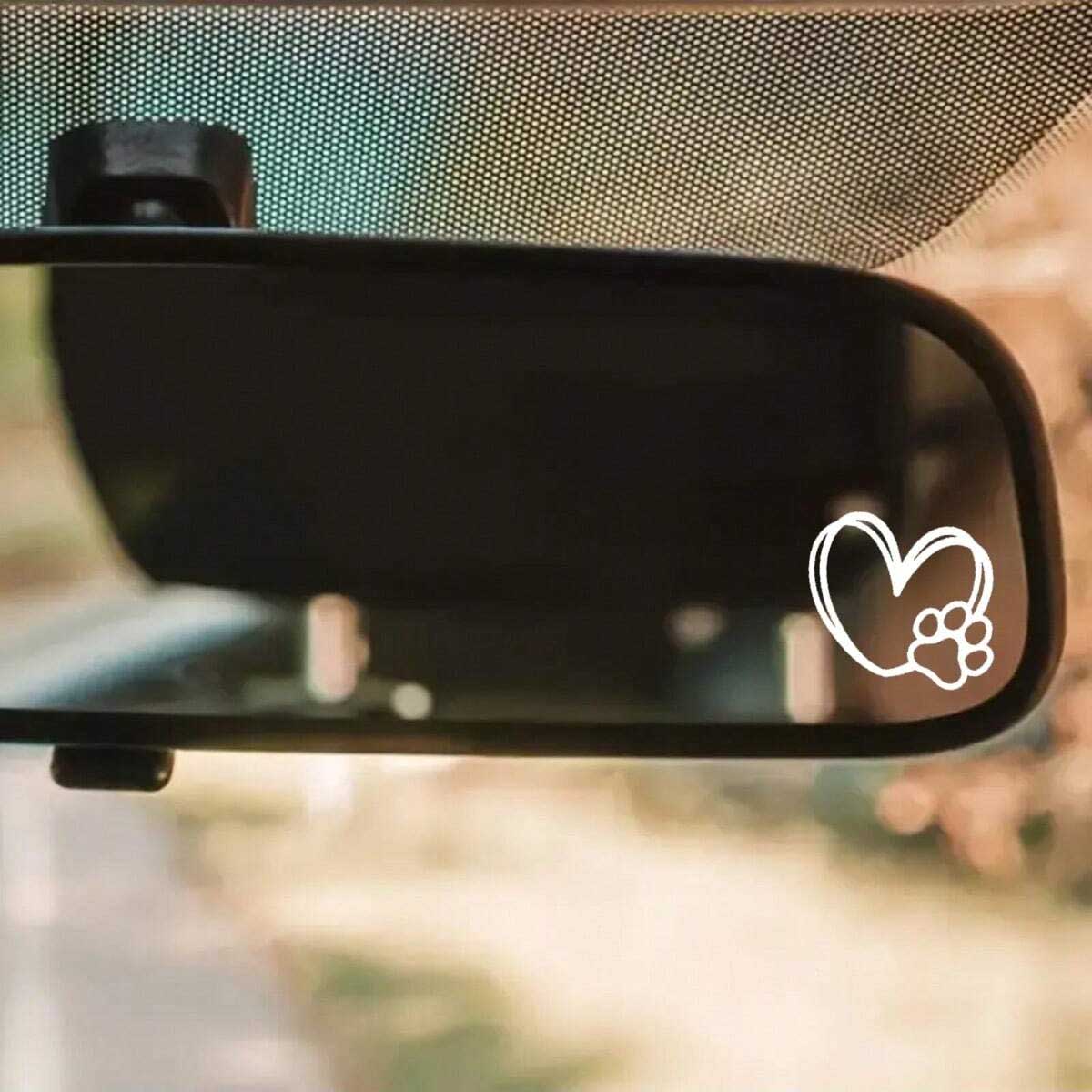 2pcs Heart Paw Print Rearview  - Interior Design Journal recensie en prijs