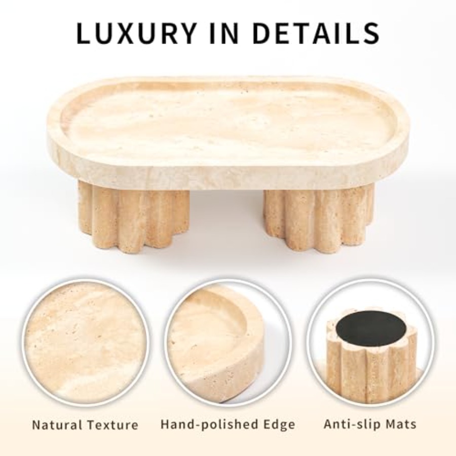 Travertine Marble Perfume Tray - Travertine Tray Oval recensie en prijs