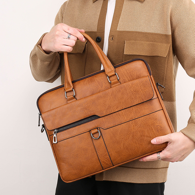 Men's Briefcase PU Leather Han - Interior Design Documentation recensie en prijs