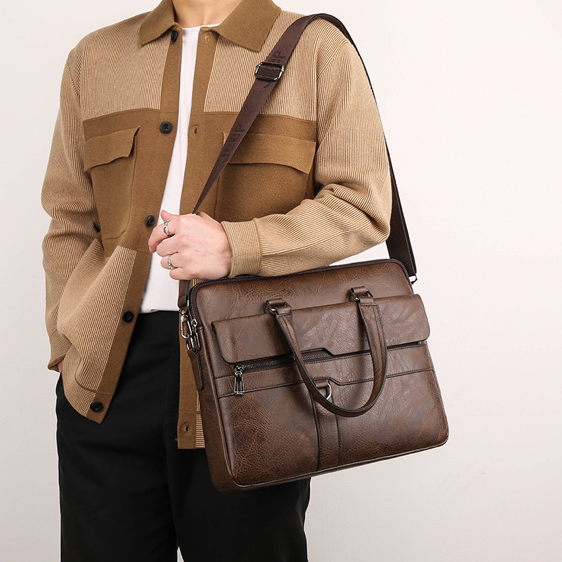 Men's Briefcase PU Leather Han - Interior Design Documentation recensie en prijs