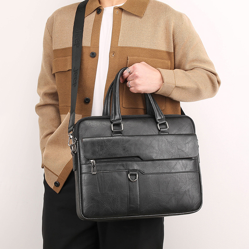 Men's Briefcase PU Leather Han - Interior Design Documentation recensie en prijs