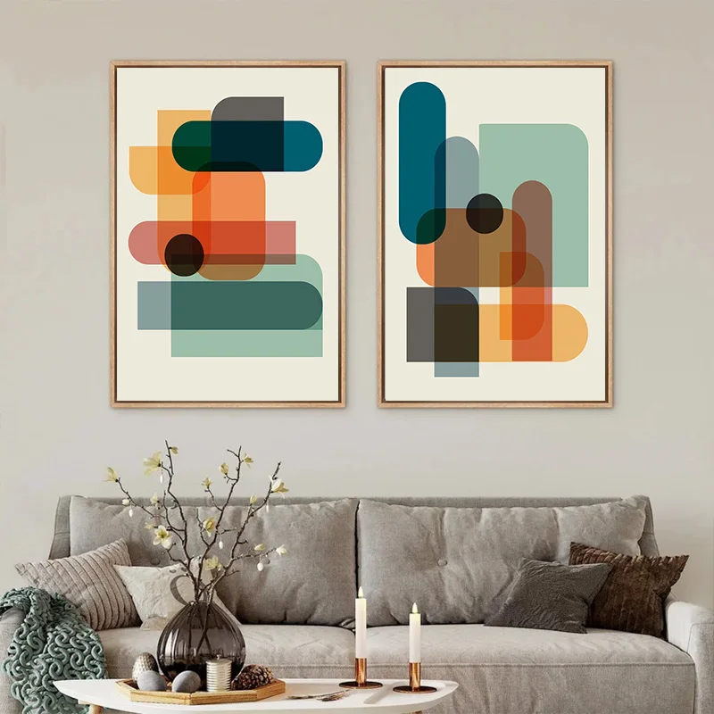 Fun Set of Colorful Prints Abs - Abstract Canvas Set recensie en prijs