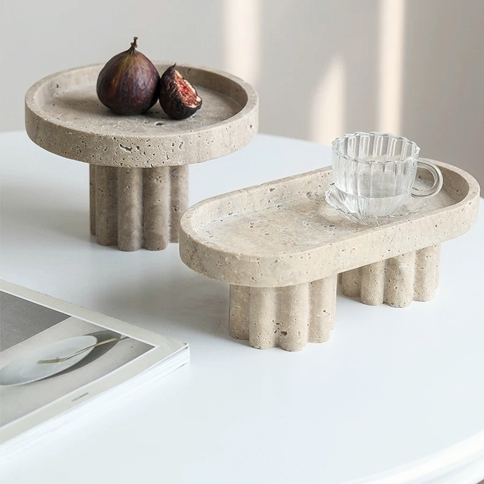 Natural travertine oval tray,  - Travertine Tray Oval recensie en prijs