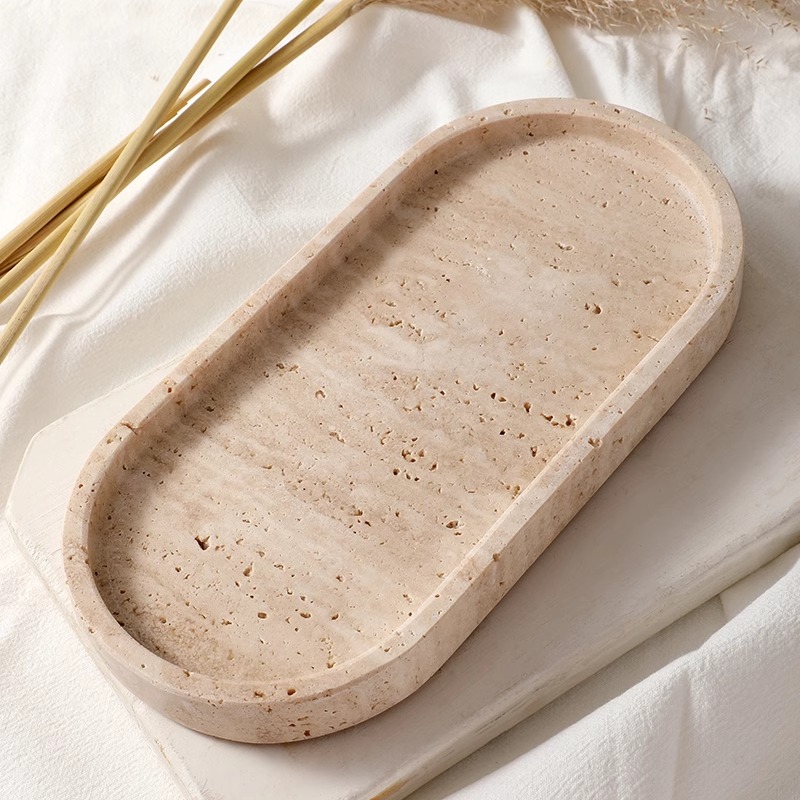 Small Natural Marble Tray, Car - Travertine Tray Oval recensie en prijs